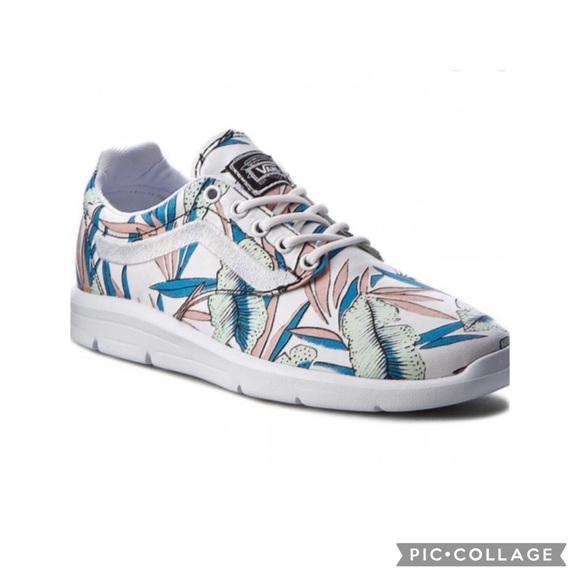 Vans Tropical Leaves Ultra Crush Plimsolls Old School True White Size 9 - Picture 9 of 9